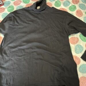 REI Black Turtleneck Base Layer Cotton Long‎ Sleeve Tee Men's size XLT